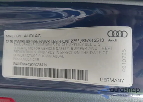 2019 Audi A4 45 Premium from USA, damaged, VIN WAUFNAF42KA028419